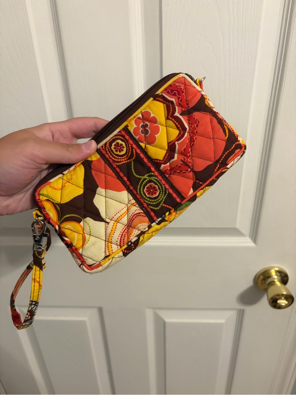 Vera Bradley 2010 retired pattern in “Buttercup” Wristlet